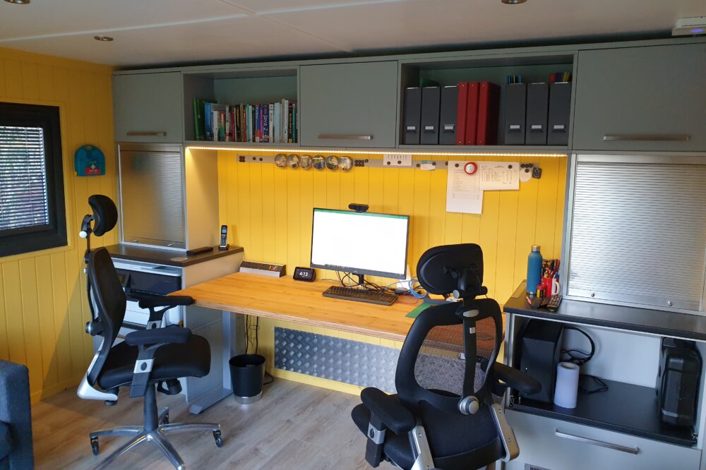 inside modern office garage