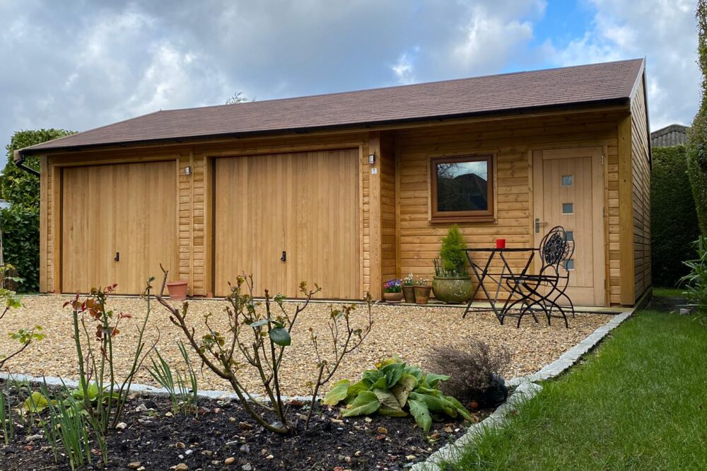 triple timber garage