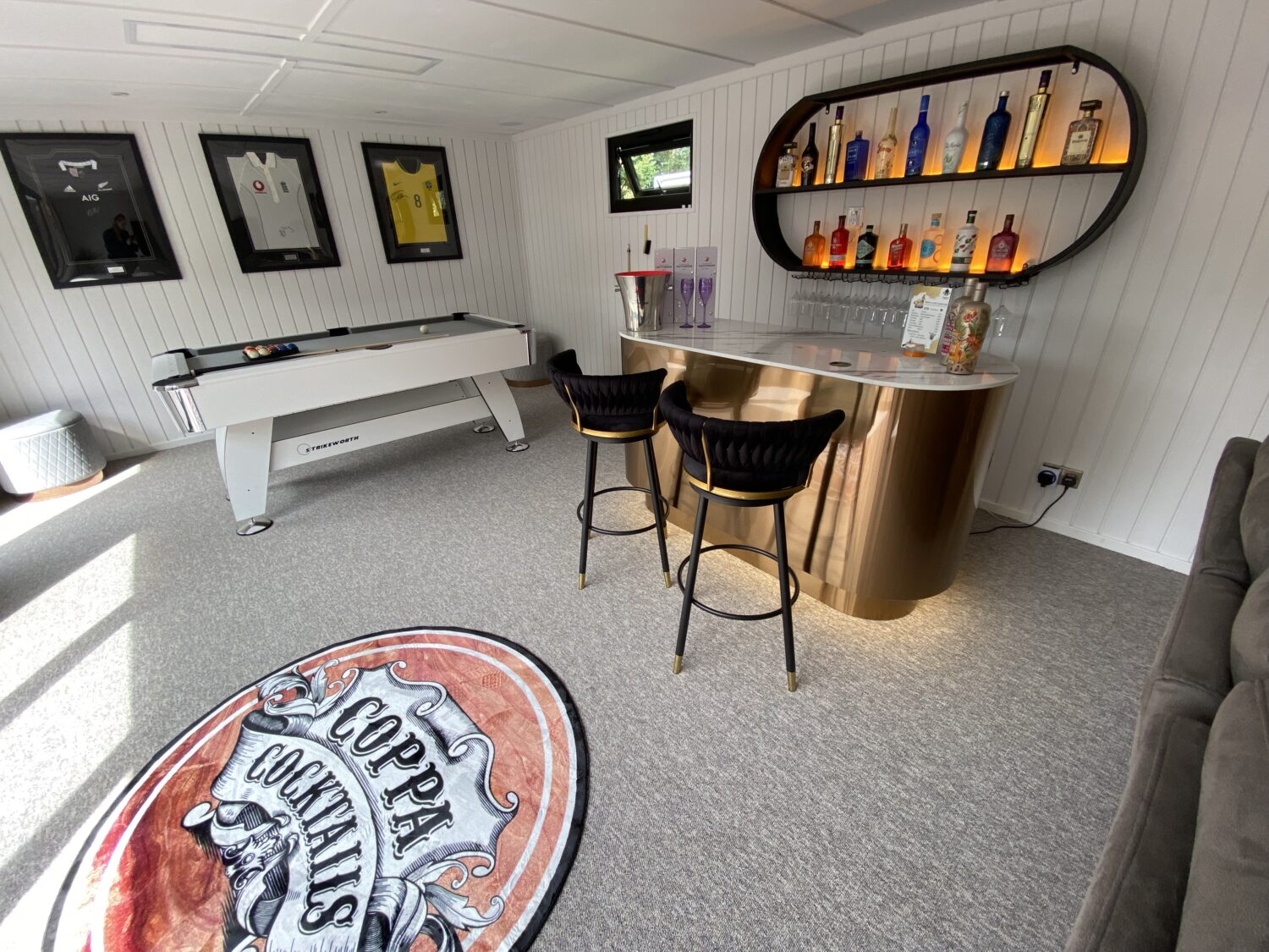 Man cave with a garden bar