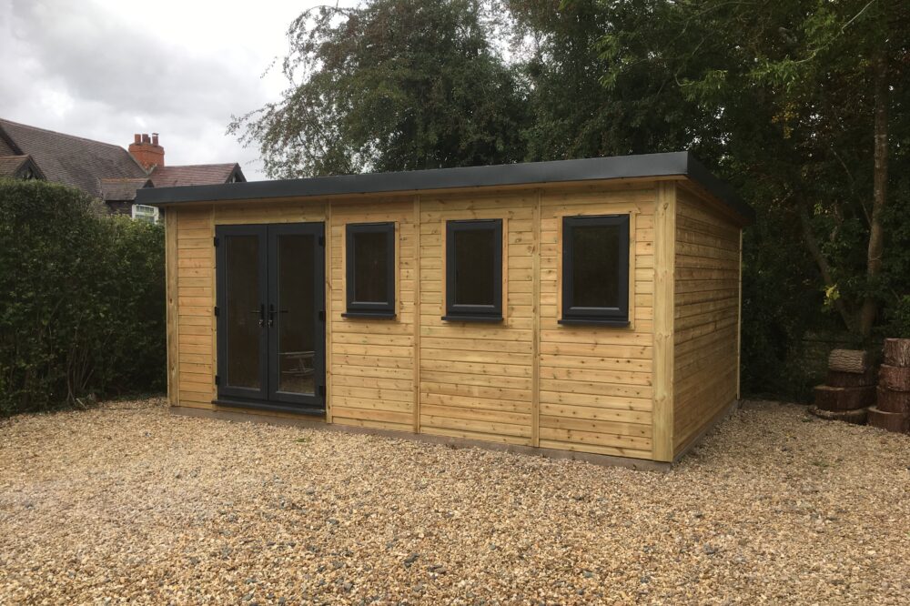 Large garden pod with electrics