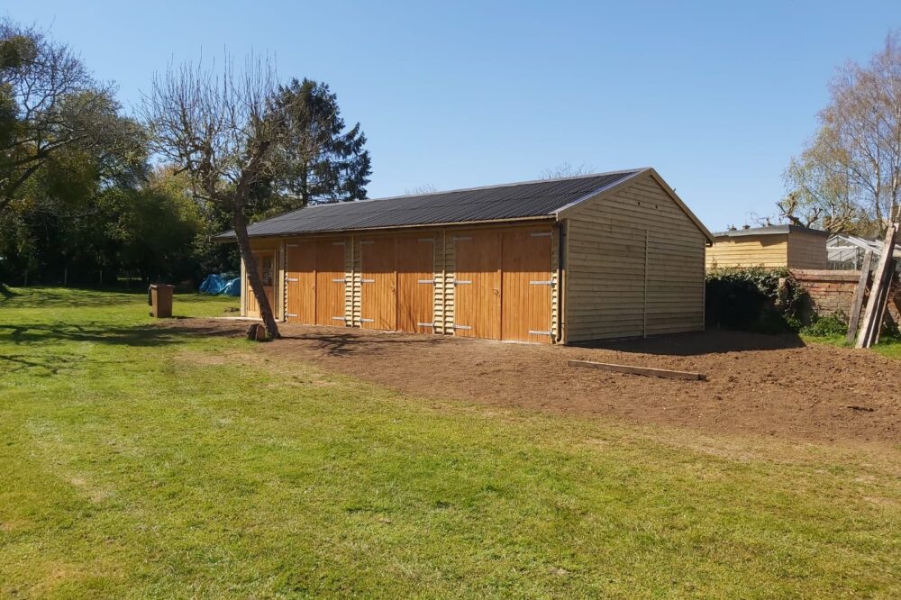 triple timber garage