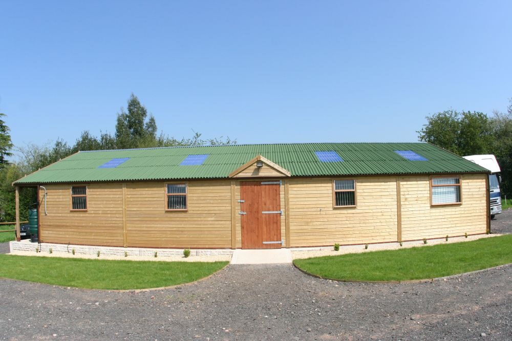 wooden timber barn building