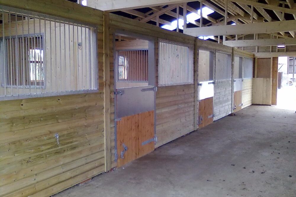 Wooden barn interior