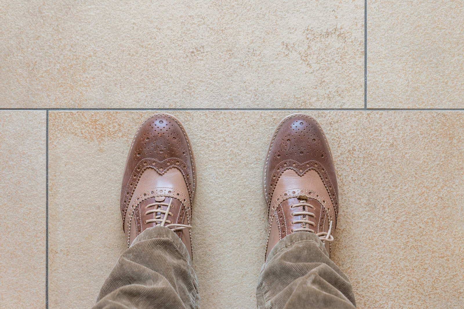 Business Shoes On A Stone Floor