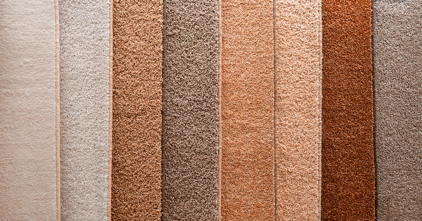 Multicoloured carpet samples