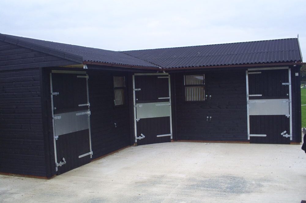 Black timber stables