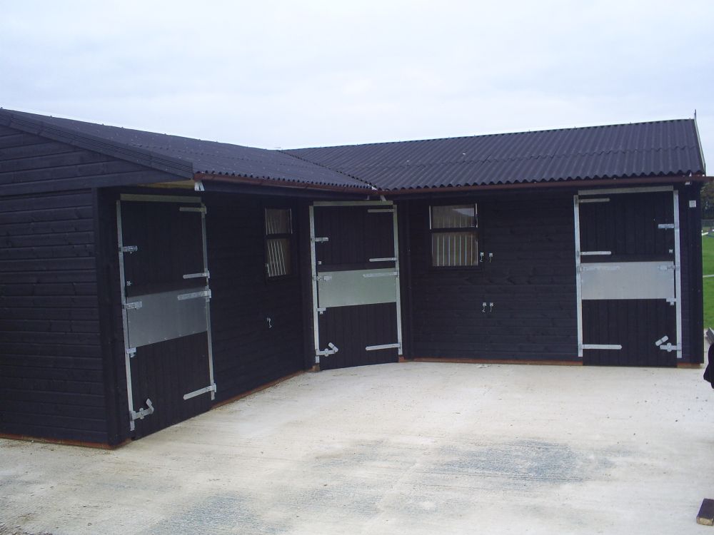 Black timber stables