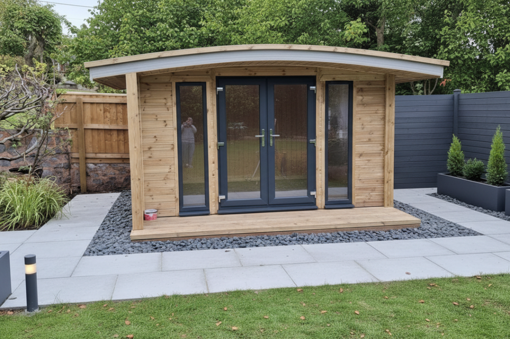 Curved roof garden rooms