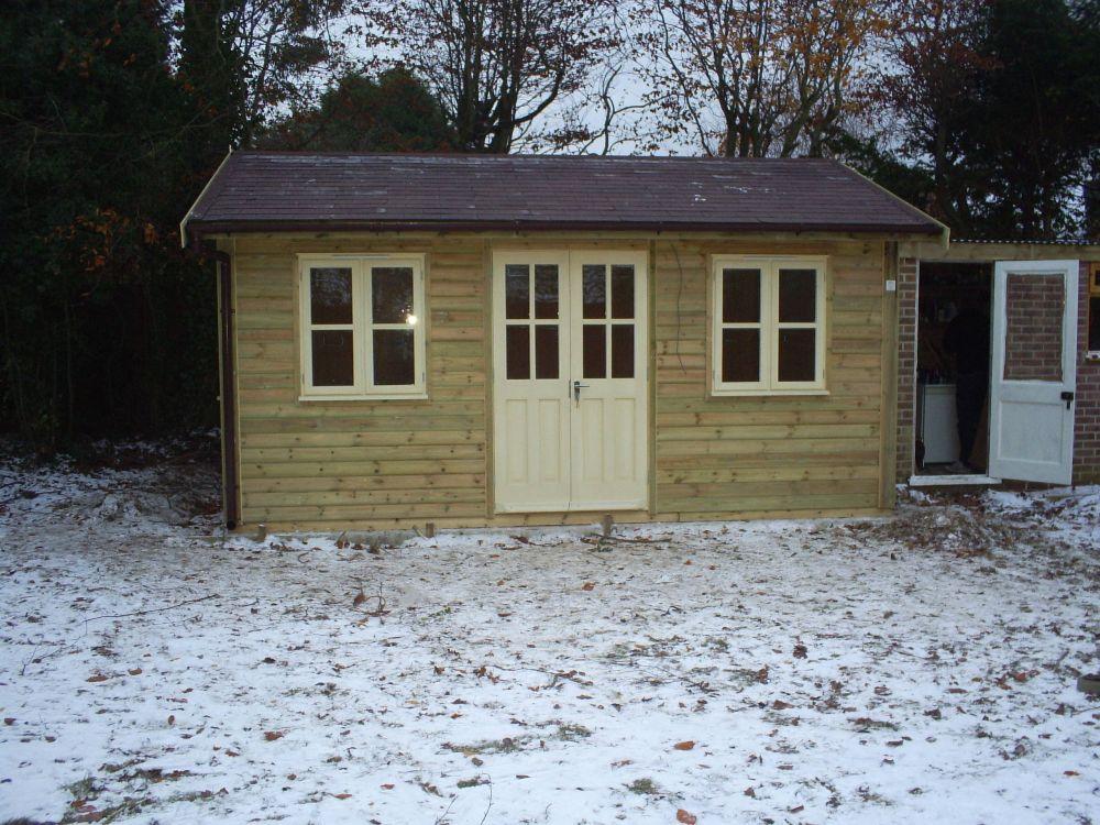 Garden Office in winter