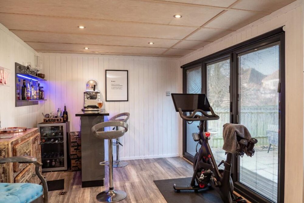 Fitness room and home gym garden room