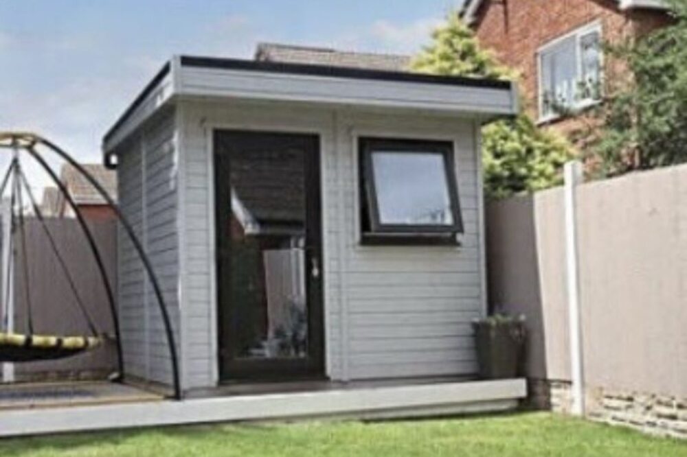 Small Painted Garden Office Pod Small Painted Garden Office Pod