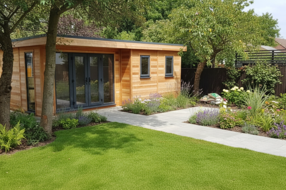 modern garden room in the Cotswolds