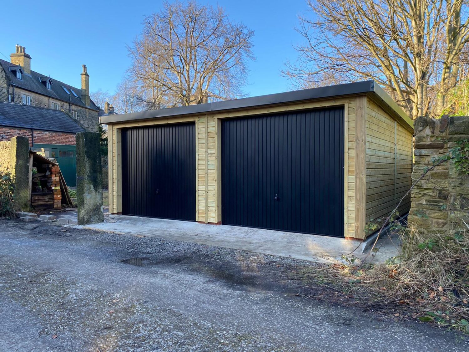 Mono Roof Wooden Garage