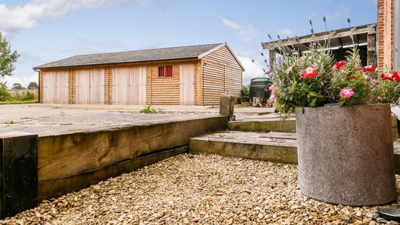 Wooden garage
