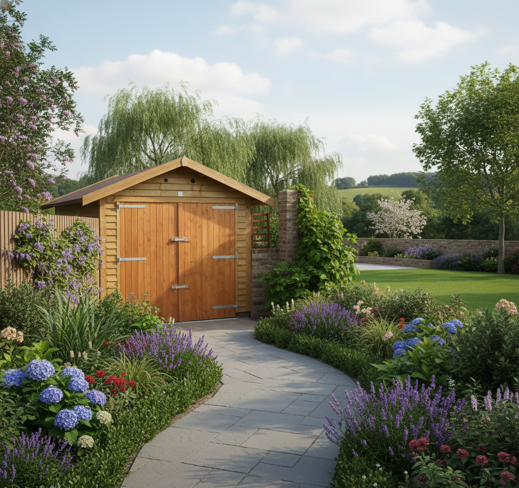 small timber garage