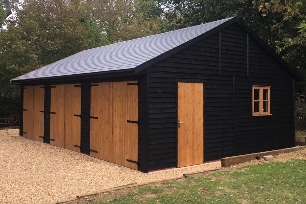 Timber triple garages for sale