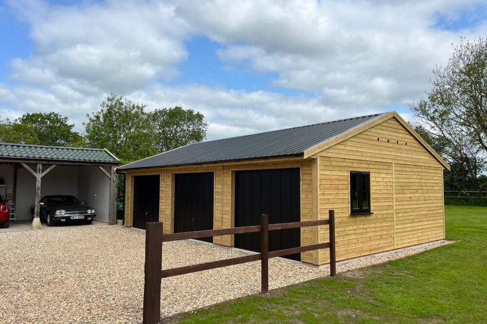 triple-wooden-garage