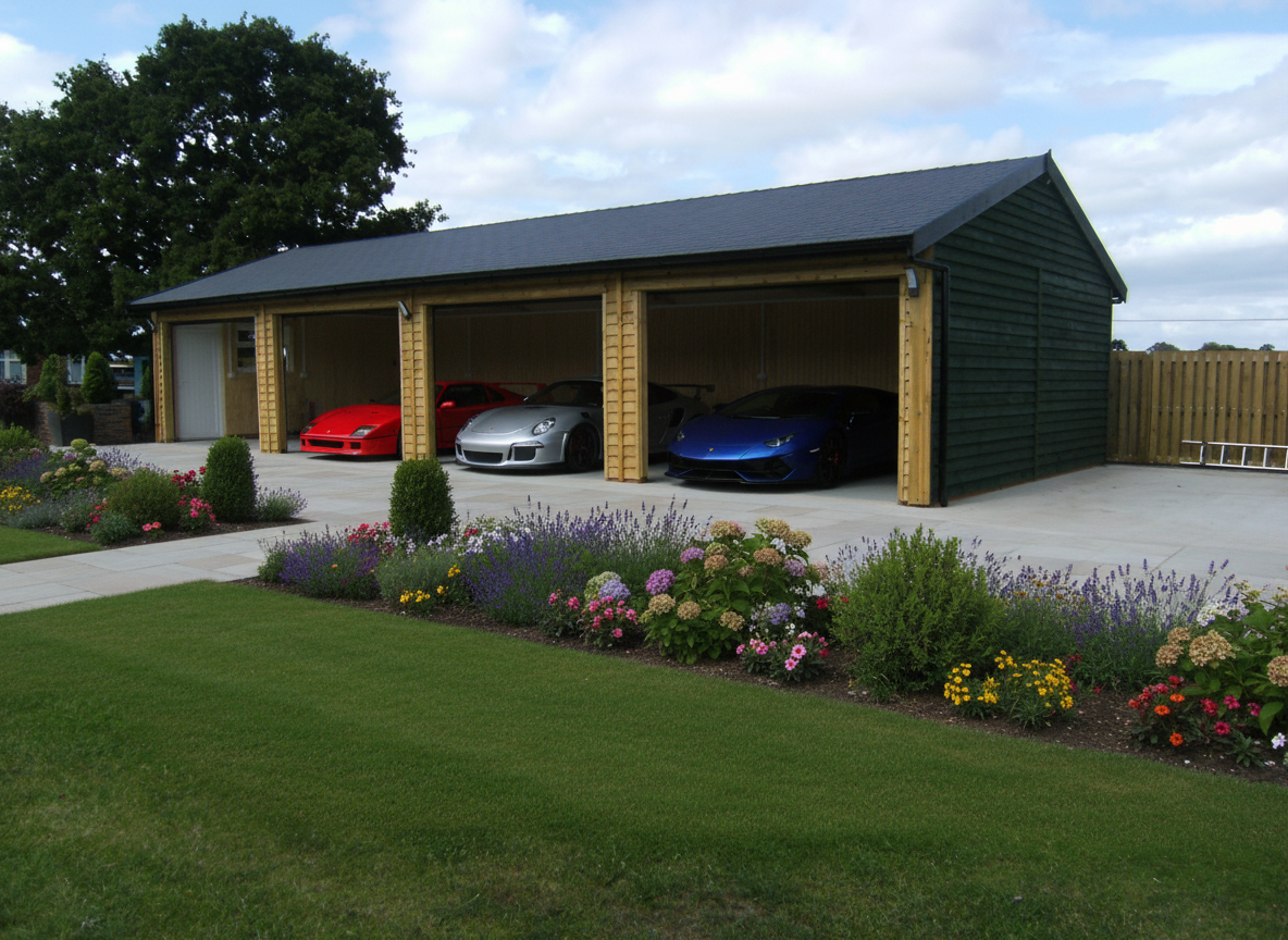 wooden garage in london