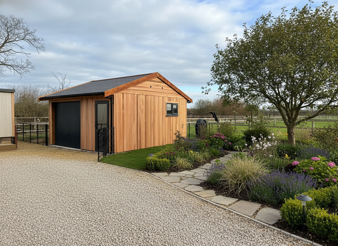 Wooden garage in Hereford