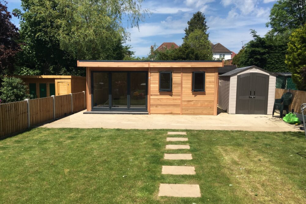 Insulated garden room with electrics