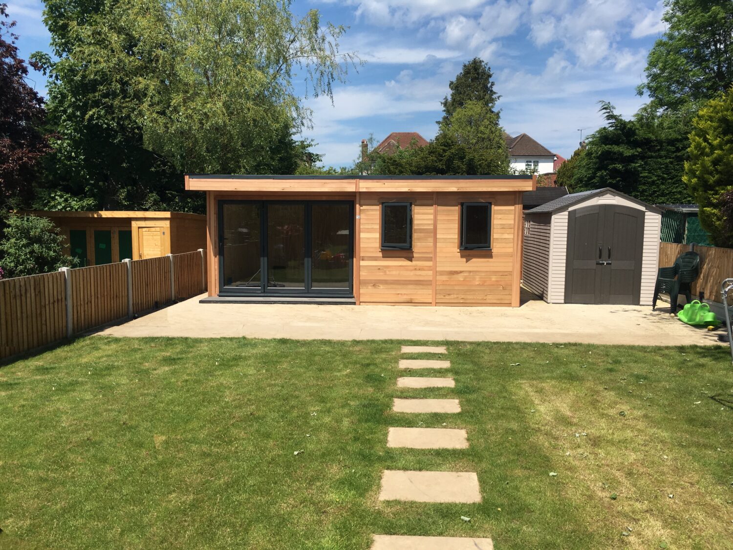 Insulated garden room with electrics